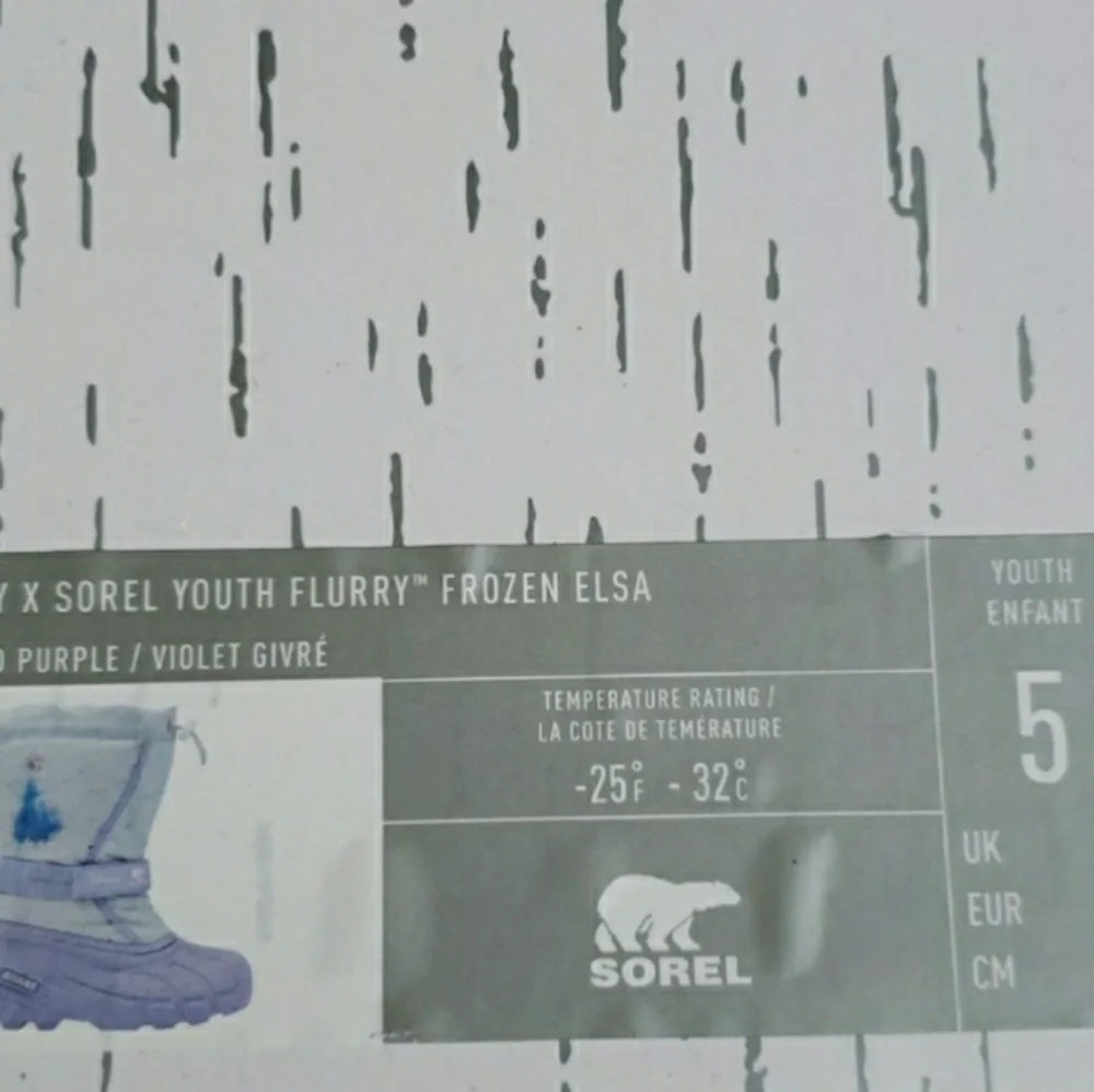 Sorel Disney Frozen Elsa Snow Winter Boots Size 5 NEW
